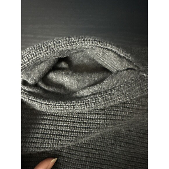 Victoria’s Secret‎ PINK Womens Deep V-Neck Charcoal Sweater Oversized Slouchy - Picture 9 of 11